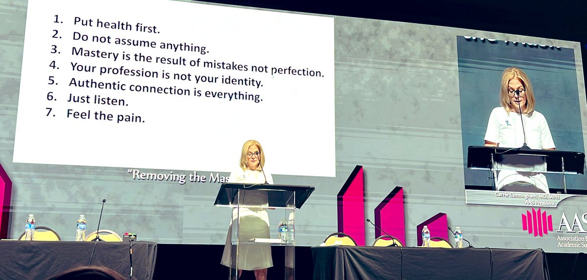 Thank you @lubitz_carrie for the most important Pres Address of any Surgical Meet ever.  You are an Inspiration: “Depression is a disease not a character flaw”; “Fear is a powerful motivator BUT it is Destructive”  “Suffering is not a competition” “ Talk to each other” #ASC2023