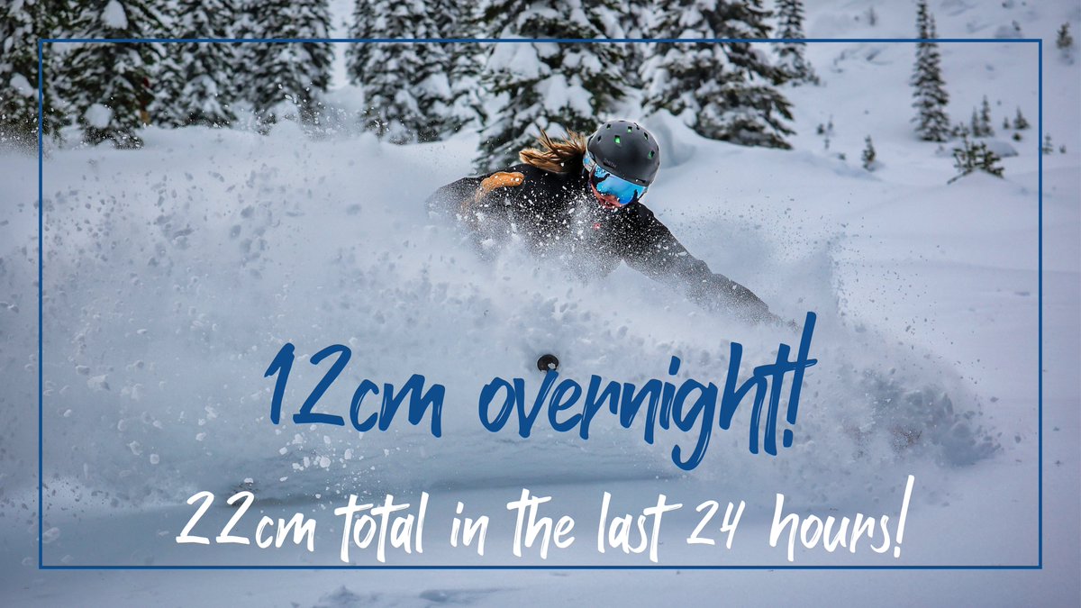 We've received 12cm overnight and 22cm in the last 24 hours!

It's going to be a great day on the slopes! For up to date conditions reports, visit skiwhitewater.com/conditions/