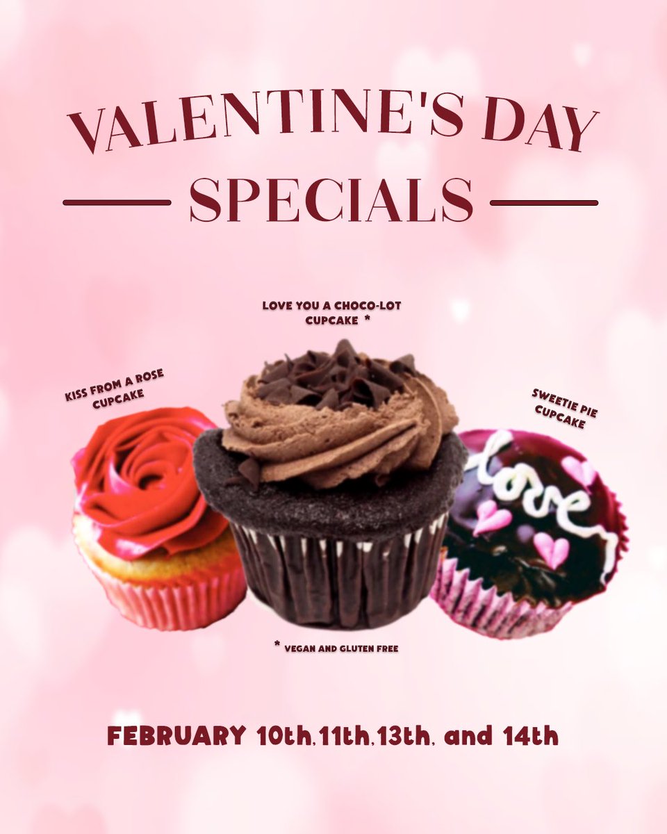 offthewallcafe's tweet photo. Love is in the air this month at Off the Wall Café and we have deliciously sweet treats from @WestTownBakery to spread the 💕 Valentine’s Day 💕 joy! Grab a cupcake to go along side your favorite drink on Friday (2/10), Saturday (2/11), Monday (2/13) &amp; Tuesday (2/14) 🤗 https://t.co/eoPLMTXiqa