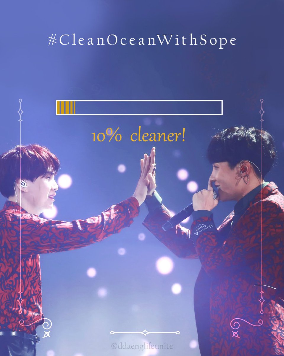DdaengLifeUnite's tweet photo. #WeGotToHopeWithJhope 

ARMY! We have already raised 10% for  (@TheOceanCleanup )🥳 

Thank you so much for your generosity and support 💜

Let’s try and reach our goal  for Yoongi and Hoseok .

#DdaengLifeUniteProject @BTS_twt
#HappyBirthdayYoongi #HappyBirthdayHoseok https://t.co/cZ9dcEfyl0