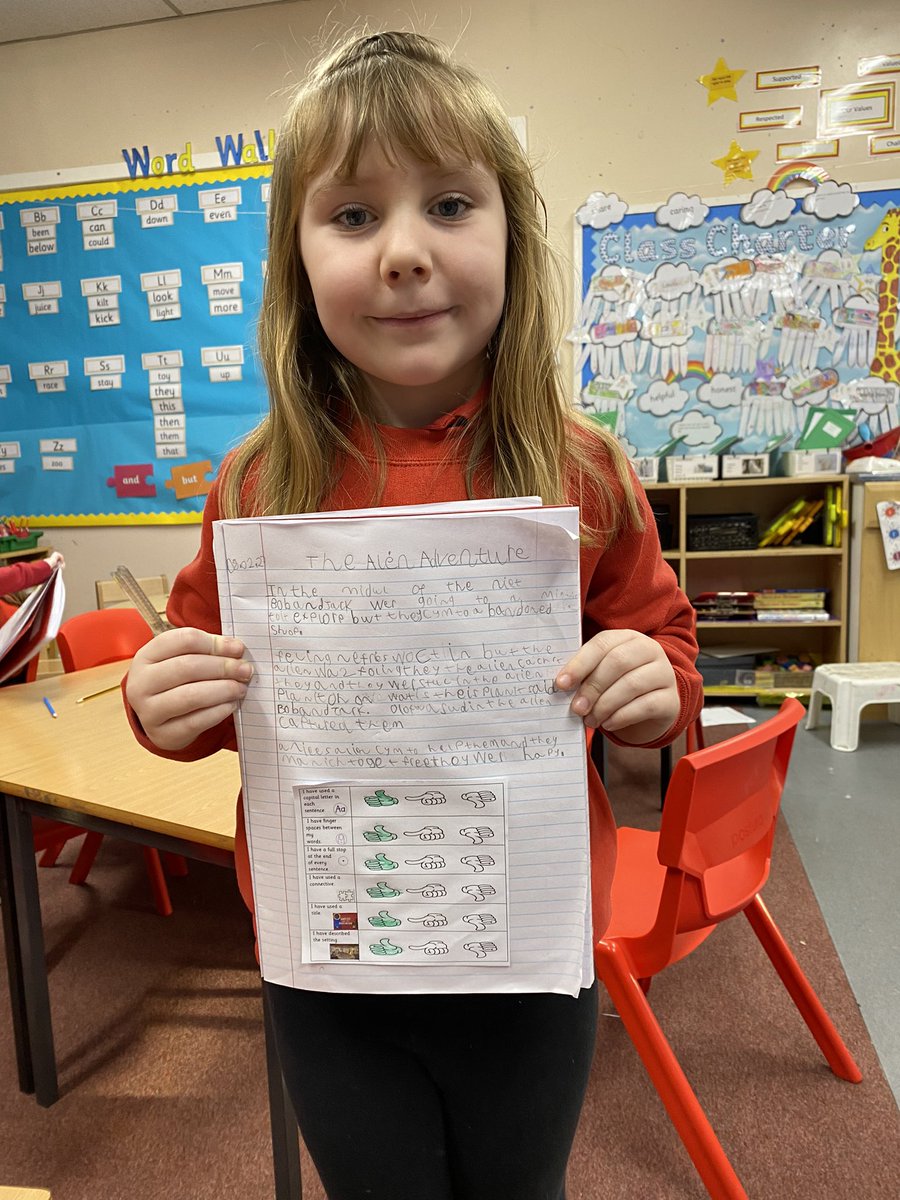 MrsMorrisonDPS's tweet photo. Primary 2 continue to work on developing their  skills  on narrative writing. Self- assessment and feedback  are key to help us with our learning. https://t.co/Q9dJ9zDtnH