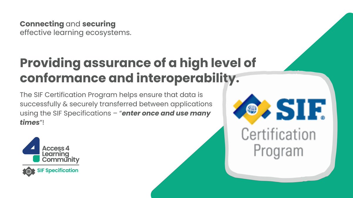 Congratulations to <a href="/CedarLabs/">Cedar Labs</a> for successful #SIFCertification of their #HostedZone product - data.a4l.org/sif-certificat…