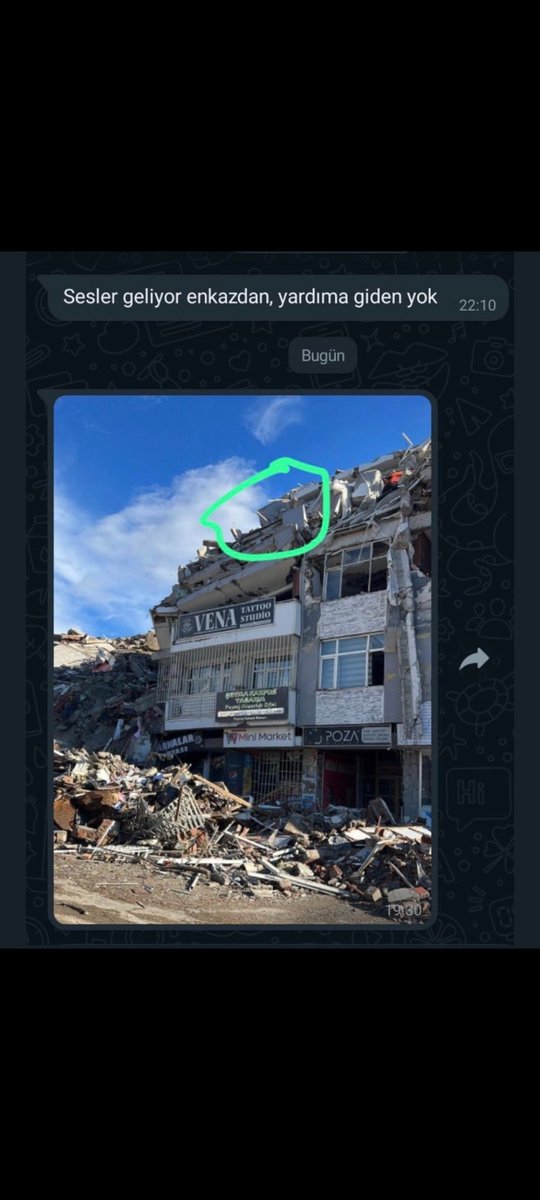 İsmet Paşa Mah. 36008. Sok. Sultan Apt. Kat 4 No: 13 Kahramanmaraş/Merkez.Süleyman Atız'ın olduğunu noktada cihaz vücut ısısı ile hayatta olduğu tespit edilmiş acil büyük Vinç lazım.paylaşıp destek olalım çok acil.<a href="/AFADBaskanlik/">AFAD</a> <a href="/ahbap/">Ahbap</a> <a href="/haluklevent/">Haluk Levent ( Ahbap Ekibi )</a> <a href="/BabalaTv/">BaBaLa TV</a>