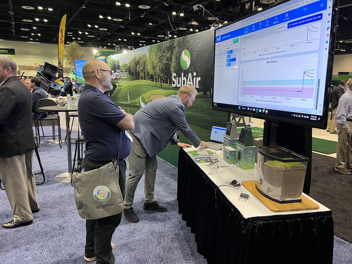Soil Scout (@soil_scout) on Twitter photo 📸🇺🇸 | PHOTOS
Great to see so many visitors to the <a href="/SubAirSystems/">SubAir Systems</a> booth (2641) interested in talking golf and sports stadium underground soil monitoring.
✅ Real-Time
✅ Wireless
✅ 20 Years Maintenance free sensor battery
✅ Save ⏲️ & 💵
#GCSAAConference #gcsaa 📸🇺🇸 | PHOTOS
Great to see so many visitors to the <a href="/SubAirSystems/">SubAir Systems</a> booth (2641) interested in talking golf and sports stadium underground soil monitoring.
✅ Real-Time
✅ Wireless
✅ 20 Years Maintenance free sensor battery
✅ Save ⏲️ & 💵
#GCSAAConference #gcsaa