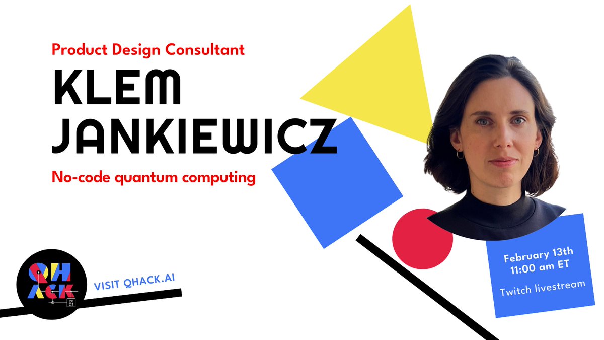 PennyLane (@pennylaneai) on Twitter photo #QHack2023 Speaker 🎤
Join Klem Jankiewicz (<a href="/klementyna_j/">Klem Jankiewicz</a>) for a talk on:
"No-code quantum computing"
Monday Feb 13 at 11 AM ET
twitch.tv/qhack
Sign up today at qhack.ai #QHack2023 Speaker 🎤
Join Klem Jankiewicz (<a href="/klementyna_j/">Klem Jankiewicz</a>) for a talk on:
"No-code quantum computing"
Monday Feb 13 at 11 AM ET
twitch.tv/qhack
Sign up today at qhack.ai