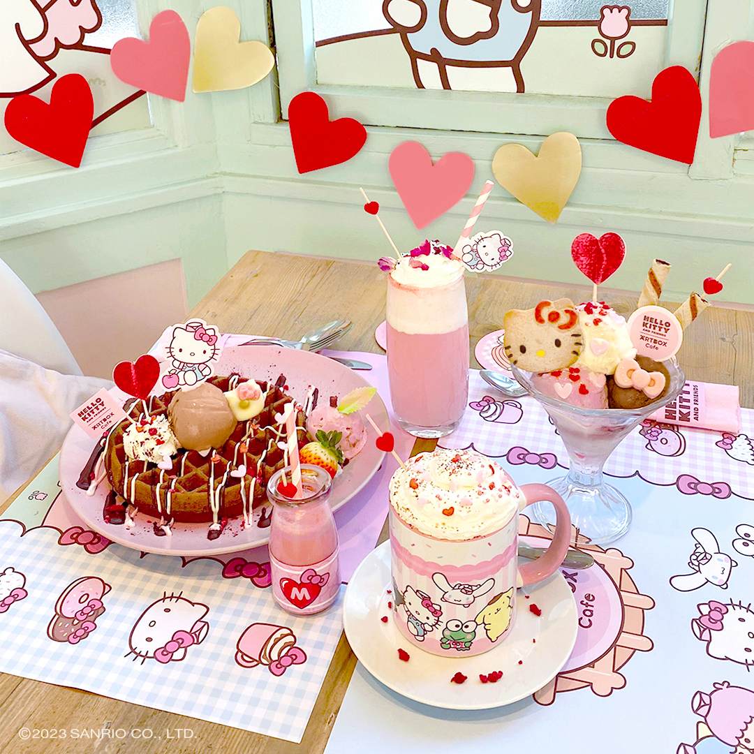 WeRHelloKitty's tweet image. Hello Kitty and Friends Cafe is the perfect place for a cute date!

@artbox_cafe in Brighton, UK is celebrating Valentine's Day starting from this Friday, 10th February. 

#artboxcafe #hellokittycafe #sanrioartboxuk #valentinesday #valentines2023