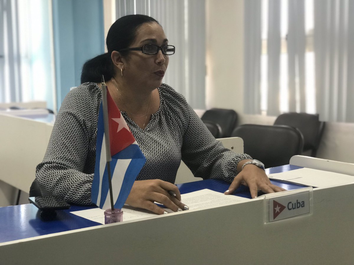 FMC_Cuba's tweet photo. Palabras de Osmayda Hernández Beleño en la 64 Mesa Directiva de la Cepal ”… El Programa para el Adelanto de las Mujeres promueve el avance en cuanto a la protección de las labores de cuidado en #Cuba …” #MujeresEnRevolución https://t.co/rbqj6Hpu8D