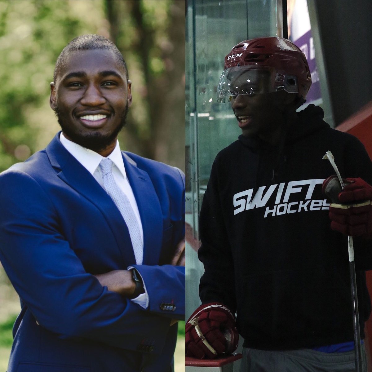 TMLpod's tweet photo. New episode is out!  We’re talking to two people who are changing hockey in different ways, but whose paths have intersected. @JLindo22 from the @pensfoundation and Zech Thomas - founder of Swift Hockey - talk to Manashi &amp; Anar about how they’re making the game more accessible https://t.co/VdLmOlw76M