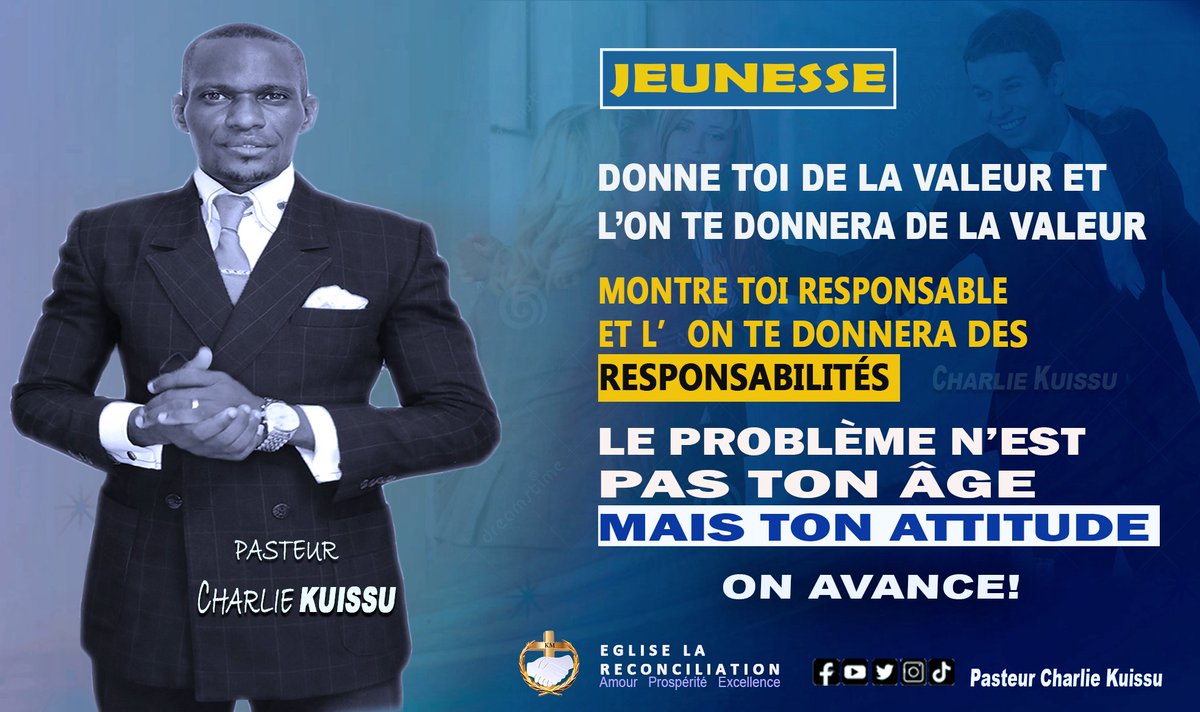 CharlieKuissu's tweet photo. ⏺️  JEUNESSE ÉCOUTE BIEN 
◼️ Le Roi le plus riche de tous les temps Salomon reconnu qu'il était #jeune et il demanda la sagesse à Dieu et il le lui accorda. ( 1Roi 3: 7-14 )
#Pst_Charlie_Kuissu
#jeunesseafricaine  #jeunesseconsciente  #jeunessechretienne #jeuneentrepreneur #Jesus https://t.co/t7oM4E53bl