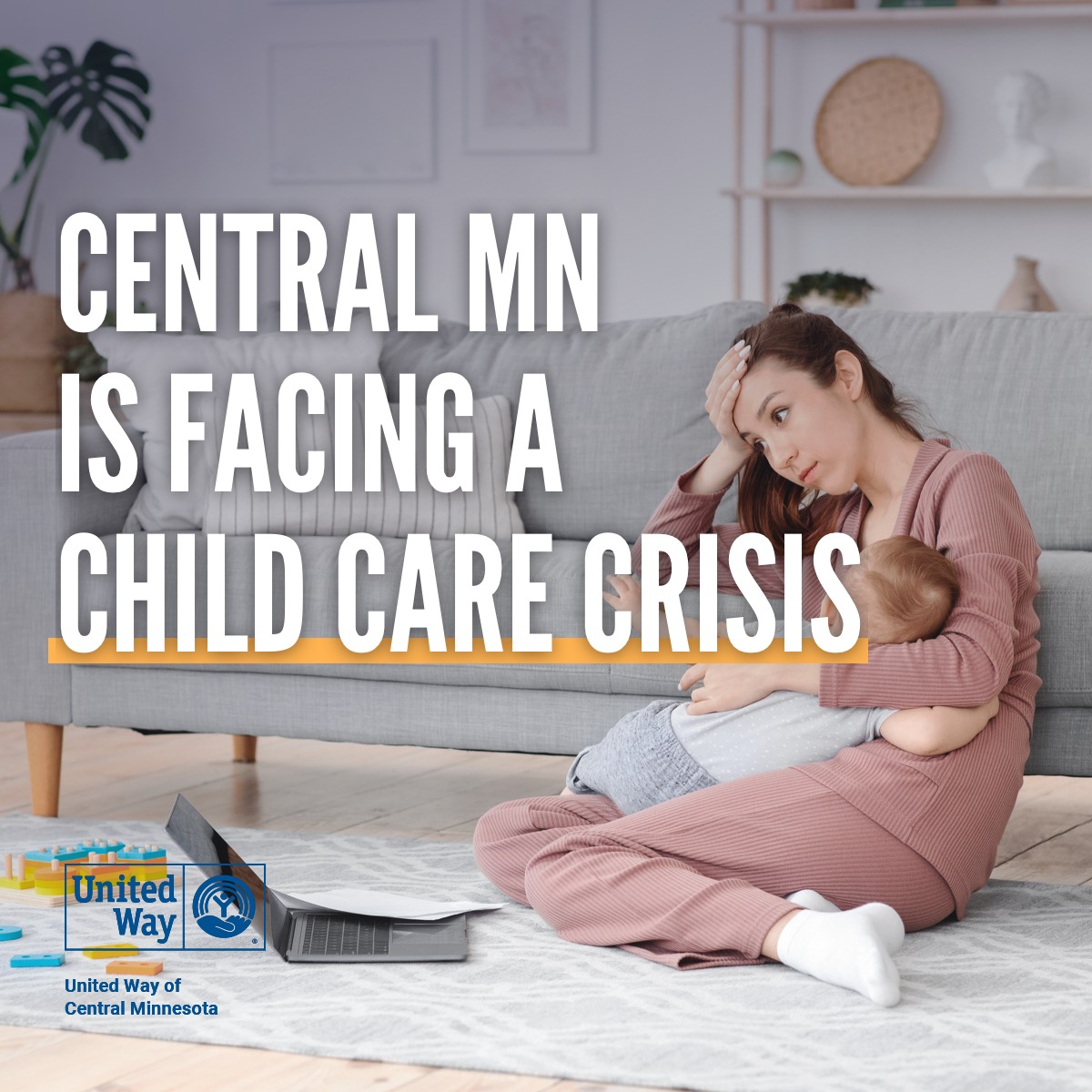 Did you know there are over 5,700 kids in Central Minnesota who need child care? Learn about the current #childcarecrisis and how it impacts our entire community here: hubs.la/Q01B2FVX0 #LiveUnited #UnitedWay