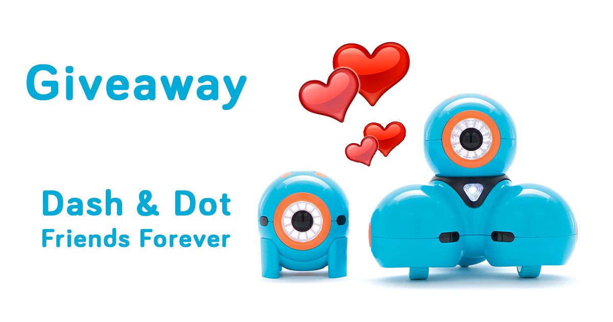 Don't miss our Valentine's Day giveaway of one pair of Dash &amp; Dot robots. The deadline to enter is 11:59 PM PST on Feb 14, 2023. The prize value is $249.98. Share the giveaway with friends for extra entries! Learn more and enter here: woobox.com/fj4249

#edtech #giveaway