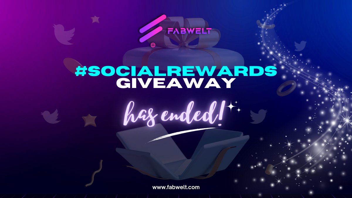 🤩 Thank you for taking part in our #SocialRewards Anniversary #Giveaway with @glowlabsxyz! 🎁

We are delighted to share 750,000 $WELT tokens with 3,169 users who gave their utmost support to <a href="/FabweltToken/">FabweltToken</a>!

Stay tuned &amp; keep your notifs on for more great things underway! ✨️