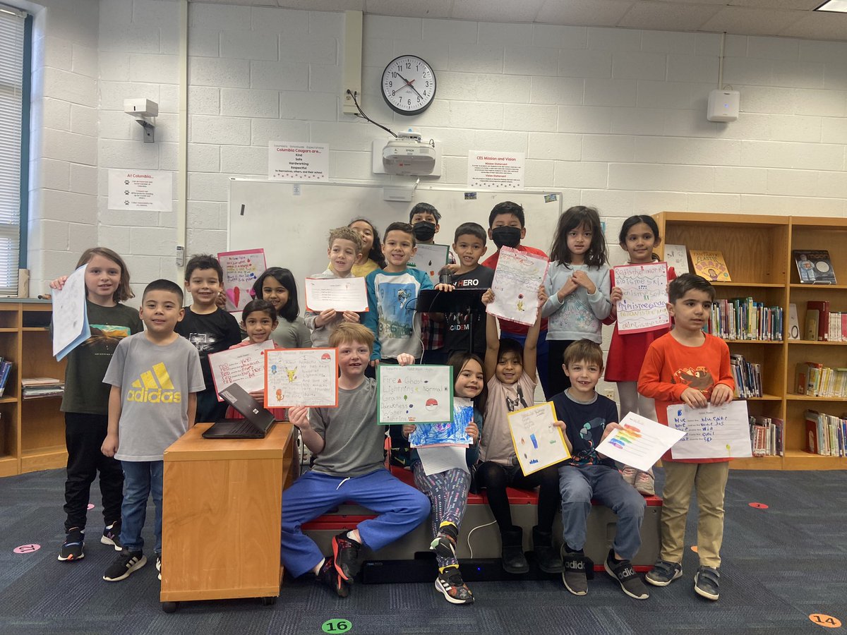 So proud of my first graders! We celebrated the end of our poetry unit today and every student read some of their work in front of an audience of teachers and family members. 

#smallschoolbigheart <a href="/ColumbiaES_fcps/">Columbia Elementary School</a>
