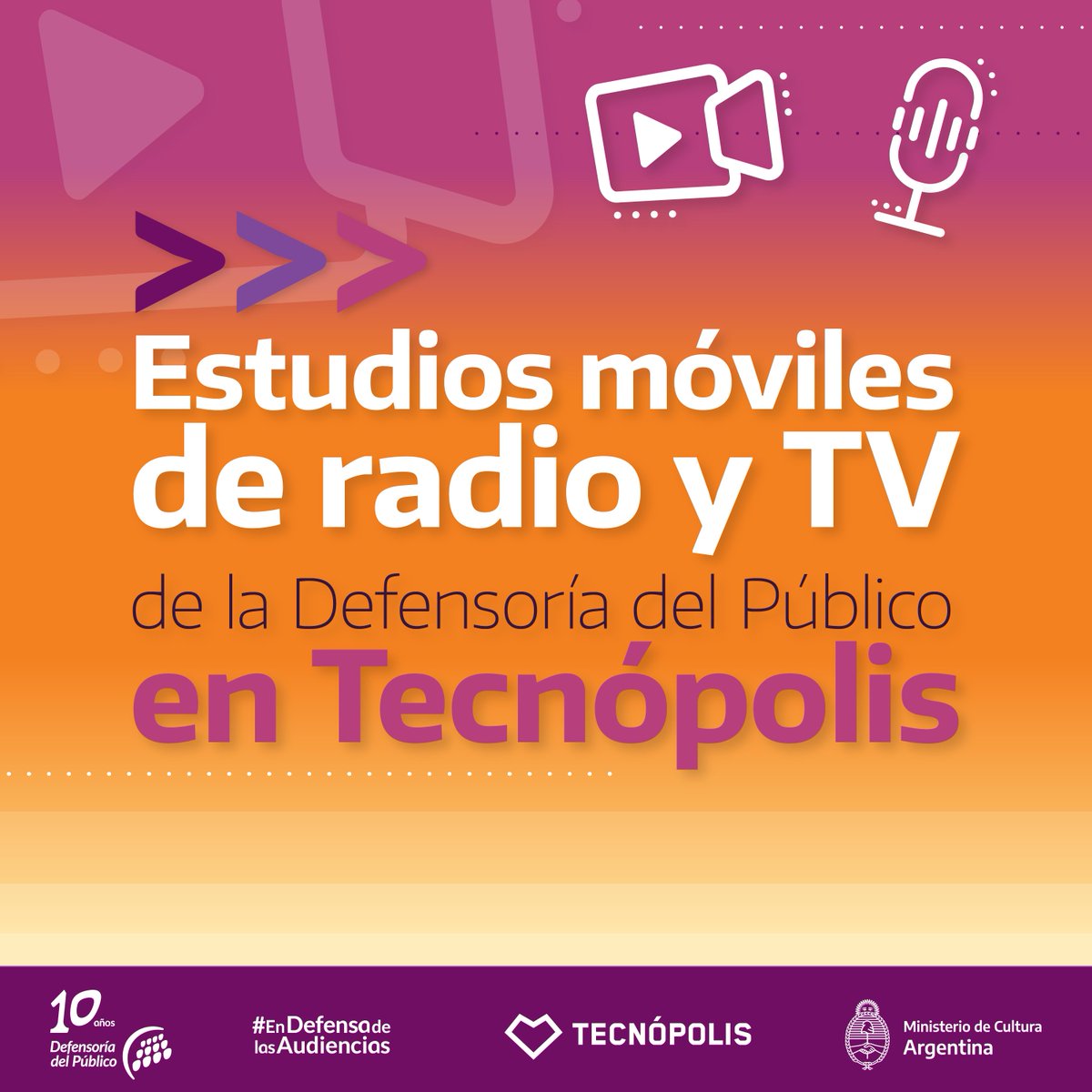 DefdelPublico's tweet photo. ¿Todavía no pasaste por nuestros estudios móviles de radio y tv en @TecnopolisArg ?
Te esperamos todos los fines de semana hasta el 5 de marzo a pocos metros de la entrada de av. de los Constituyentes con diferentes propuestas.
https://t.co/2DKpwN4SWV
#EnDefensadelasAudiencias https://t.co/z14eanpwY3