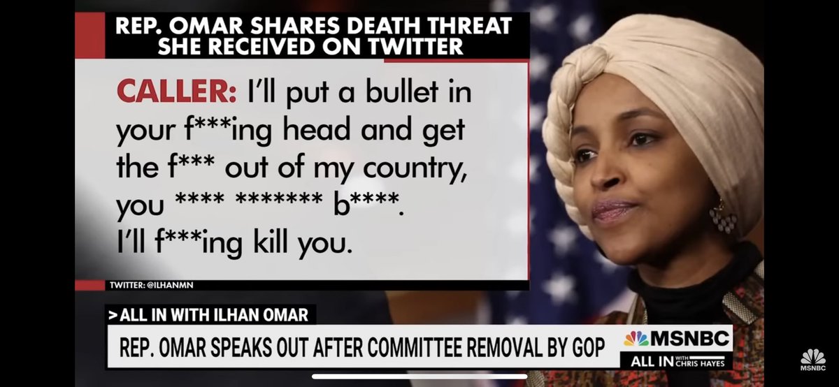 PrincessHabibi0's tweet photo. Imagine a GOP member getting a call like this. @IlhanMN received this call. #ProtectMuslims #StopMuslimHate #AmericanExtremism #whitePeopleCanBeTerroristsToo #DomesticTerrorists #ThisIsAmerica https://t.co/WjaOa1YBIN