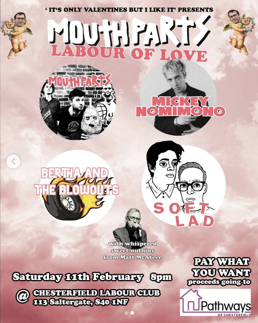 Stacked line-up at Chesterfield Labour Club this Saturday *AND* it's pay what you want???????!!!!!!!!

!!!!!!

????

!!!!

!