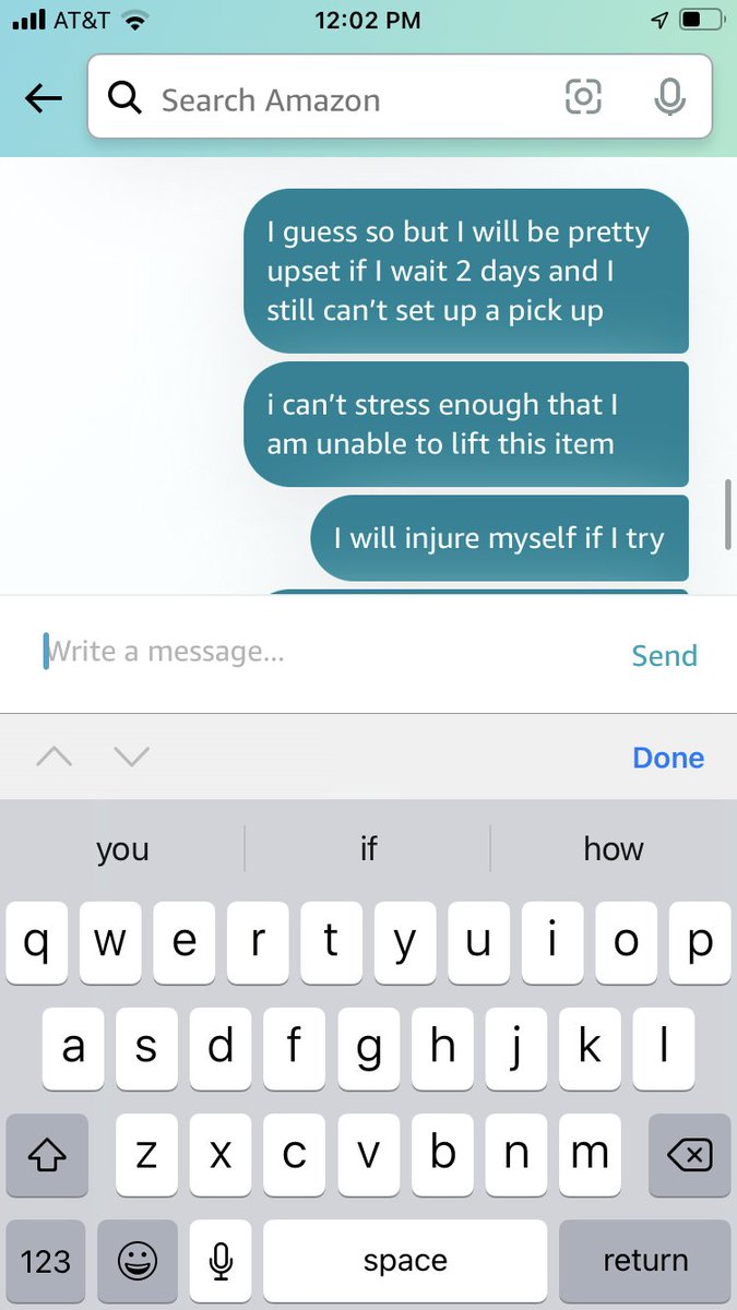 allofitis's tweet photo. Nothing Iike @amazon making you try to lift an item that will probably injure you severely #butshouldisue  😑 https://t.co/GqvdnfcYxJ