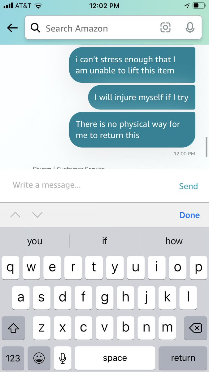 allofitis's tweet photo. Nothing Iike @amazon making you try to lift an item that will probably injure you severely #butshouldisue  😑 https://t.co/GqvdnfcYxJ