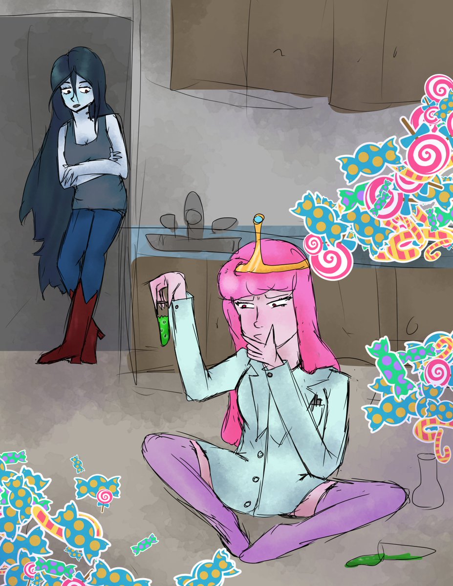 NicoFanNiche's tweet photo. #FemslashFebruary Day 8 "Damn, dude, you live like this?" #femslashfeb #minifemslashfeb #adventuretime #bubbline https://t.co/k6OuDN0SQv