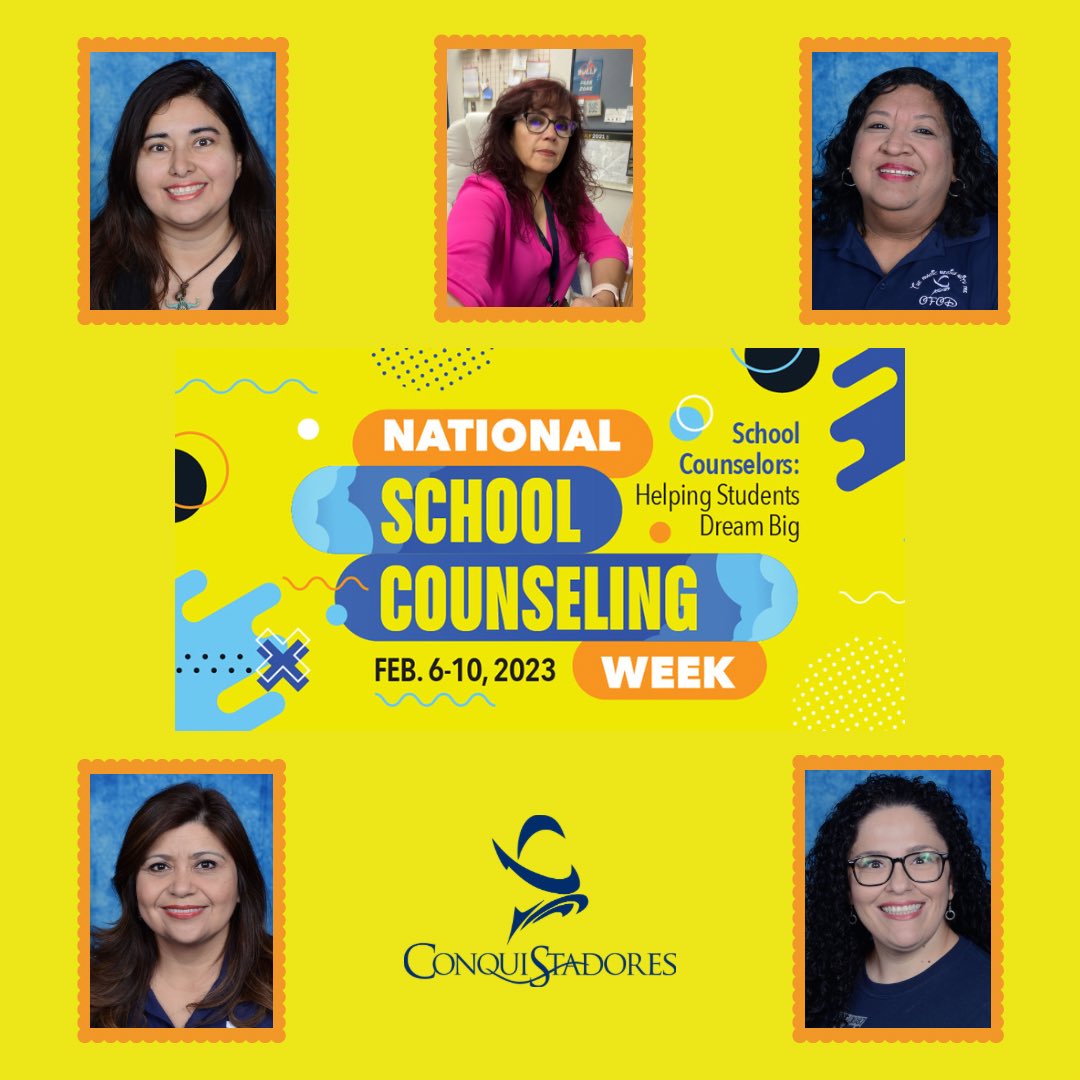 It’s #NationalSchoolCounselingWeek and we are beyond grateful for our amazing #counselors. Thank you Ms. Piedra, Ms. Moreno, Mrs. Rodriguez, Mrs. Fino and Mrs. Villa for everything you do for our students. Enjoy your special week! @DVHS_Counselors @ysletaisd @IvanCedilloYISD