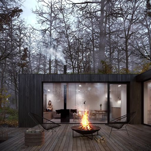 We have recently been working on the design of five, timber clad holiday cabins set within a woodland retreat. Each cabin will provide snug, open plan living with large picture windows overlooking a meandering stream and countryside views beyond #contemporaryarchitecture #charred