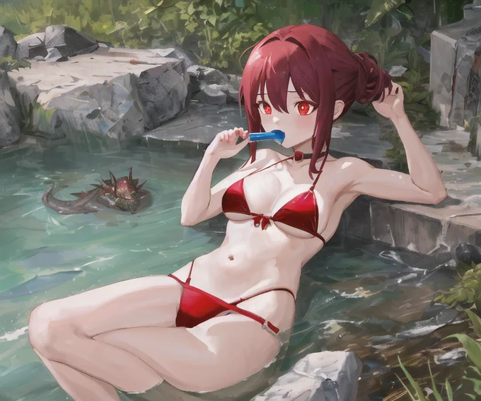 これはひたすら「eat a dragon」と指示してドラゴンを食ってる女を描かせようとしたやつ 