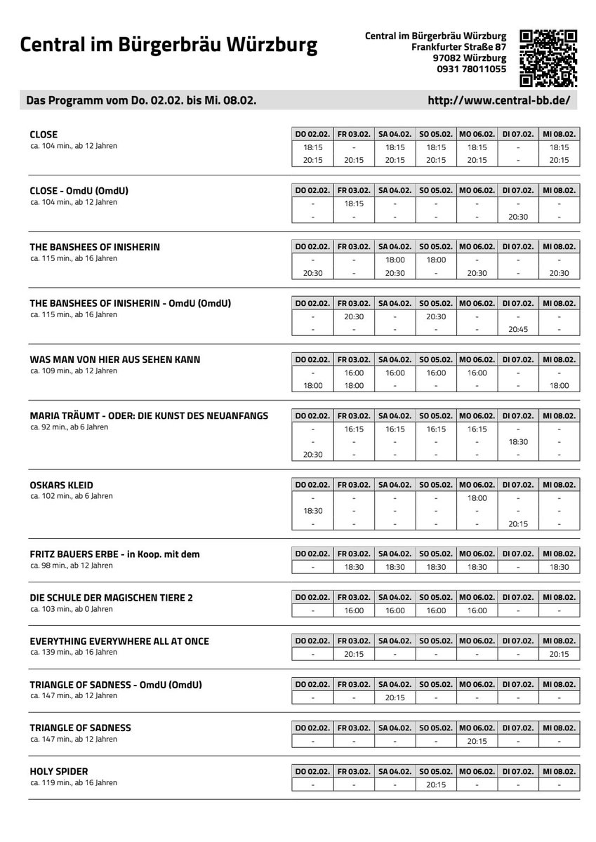 centralimbb's tweet photo. Unser Wochenprogramm mit #Close, der nun seine erste komplette Spielwoche bekommt sowie die Doku #FritzBauersErbe, die noch bis heute läuft. https://t.co/3Y0vTA6A8Y
