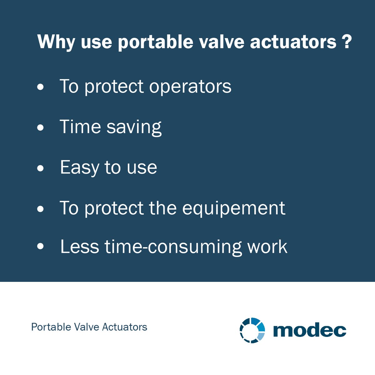 MODEC_Air_Motor's tweet photo. Our portable valve actuators make it easier for operators to do their jobs and protect them as well as the equipment.  

The work is less strenuous and is done faster.

You therefore gain in productivity 

#productivity #portablevalveactuators #modec https://t.co/KSqjnkFhIP