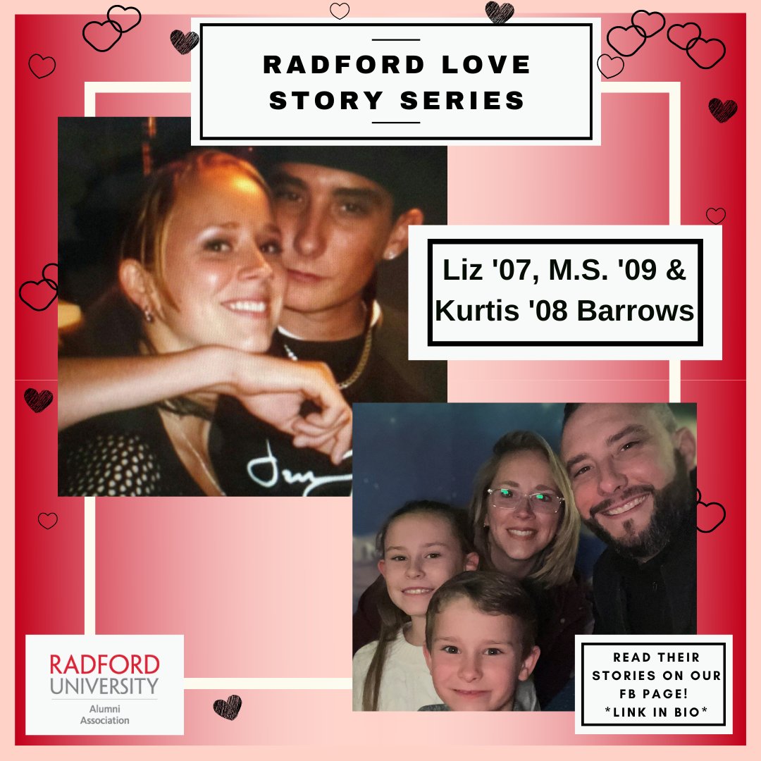 radford_alumni's tweet photo. Today we head back to the mid-2000s to meet Liz '07, M.S. '09 and Kurtis '08 Barrows in the second installment of our 2023 Radford Alumni Love Story Series! ❤️ https://t.co/4CVTYhN0bJ
#RadfordAlumni | #FebruaryIsForHighlanders
@PSPAXiRU @radfordcehd @RUCHBS https://t.co/X7nN5ZCueV