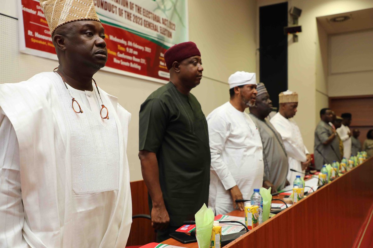 PLACNG's tweet photo. 1/ #PhotoSplash earlier today: 'Joint Special Hearing on the Extent of the Implementation of the #ElectoralAct2022 Ahead of the Conduct of the #2023Elections', organised by @nassnigeria Joint Committee on Electoral Matters, supported by PLAC & @UKinNigeria
#NigeriaDecides2023 https://t.co/OupEGHCCZm