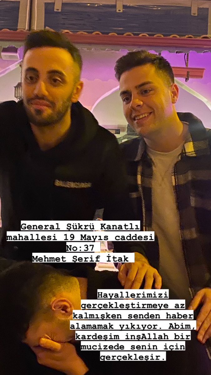 General Şükrü Kanatlı mahallesi 19 Mayıs caddesi. No: 37 Hatay/Antakya 

Lütfen yardım edin. Nerdeyse 3 gün oldu kardeşim enkaz altında. Oldukları caddeye hala bir yardım gitmedi kontrol edilmedi. 
#hatayantakya #hatay #hatayıölümeterketme #hatayafad #hatayyardimbekliyor