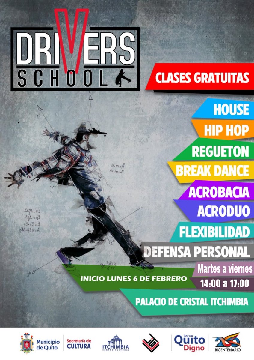 itchimbia_uio's tweet photo. 🤩 Se parte de Drivers School en donde podrás aprender y disfrutar de clases gratuitas sobre: house, hip hop, regueton, break dance, acrobacia, acroduo, flexibilidad y defensa personal. 

ℹ️para más informacion escribenos a nuestras redes sociales 
#QuitoArteYCultura https://t.co/FRuBOsWzMT