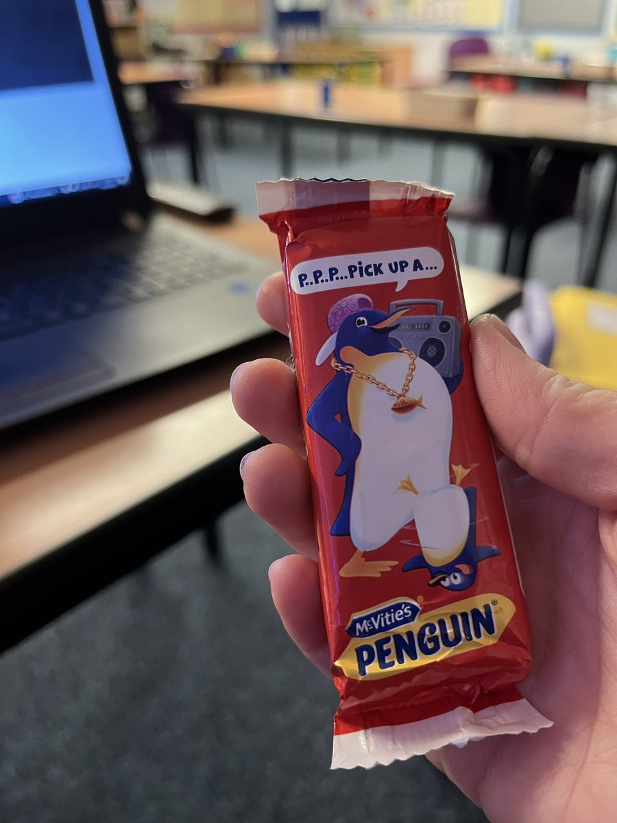 MrsMunroTeach's tweet photo. A nice parents evening snack from SLT… 

What is a penguin’s favourite pasta? 🍝

*drum roll*

Penguine! 🐧 https://t.co/uYTM042TUf