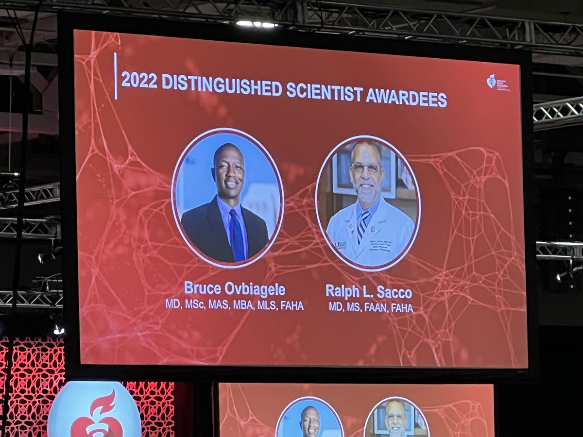 @DrSaccoNeuro honored as one of the @American_Heart @American_Stroke Distinguished Scientist Awardees. 

#ISC2023 #ISC23 @StrokeMiami @FLStrokeReg