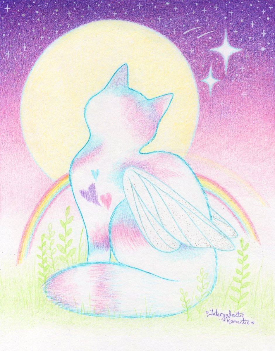 OceanVixen's tweet photo. 🌙💖 My brand new glitter drawing, 'Kitty of Rainbow Moon and Stars'. 💖🌙
Available at 30% off for a limited time here: https://t.co/zPy0S8GPTR

#kitty #cat #cats #cutecat #cuteart #cute #art #kawaii #fairycore #fairycoreaesthetic #fae #fairycat #kitten #kitty #kittens #etsy https://t.co/3Mp4EKlKu3