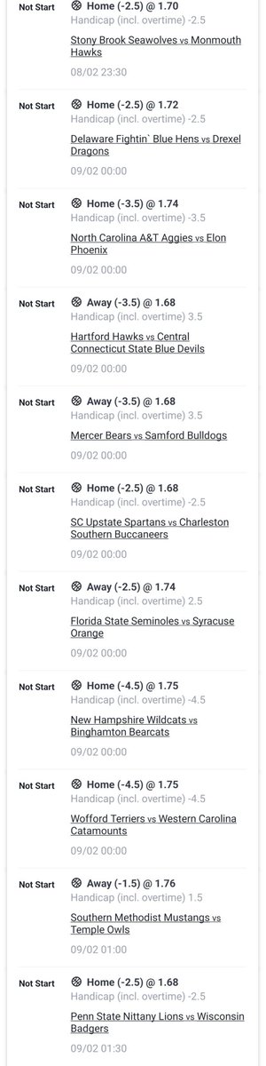 AcedTips's tweet photo. SportyBet: AE277FD1 | Odds @ 380.10
Events: NCAA Handicap 
========================
DISCLAIMER: 
Nothing is certain, keep that in mind. Only use money that you can afford to lose when you gamble.
========================
CL: 50%
======================== https://t.co/IgV0VWjcQM