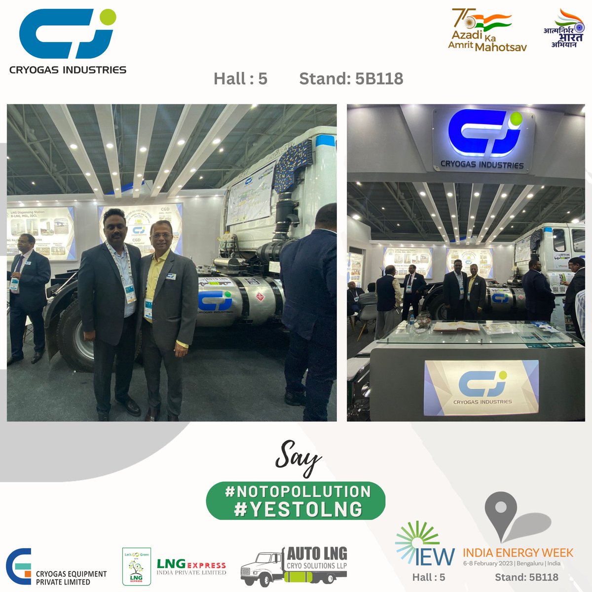 cryogas_india's tweet photo. We are honored to have Rajesh Reddy from @MEIL_Group visit us at the #indiaenergyweek #indiaenergyweek2023 #LNGExpress #AutoLNG #NoToPollution #YesToLNG https://t.co/t4dXc6UCx7 https://t.co/Su1hb5aSBe