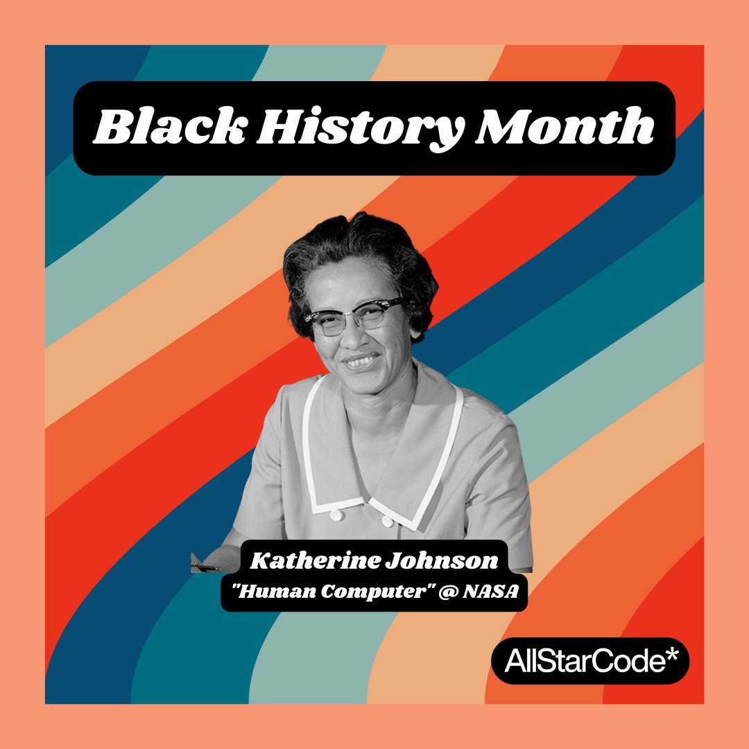 AllStarCode's tweet photo. "We will always have STEM with us. Some things will drop out of the public eye and will go away, but there will always be science, engineering, and technology." - Katherine Johnson

#blackhistorymonth #allstarcode #BHM4EVERYMONTH #blackhistoryinthemaking #blacktechhistory #stem https://t.co/sBGXIsucu3