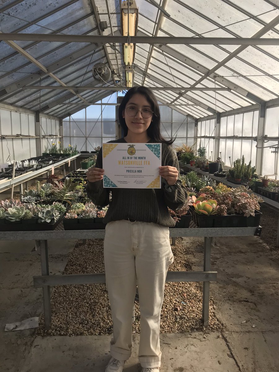 January's All in of the Month is Priscilla Noah

Priscilla is in Horticulture and an amazing student/notebooker. She is in the PR committee and her SAE project is growing, designing and selling succulent bowls.

Congrats!!!

#allinofthemonth #horticulture #SAE #PR #succulentbowls