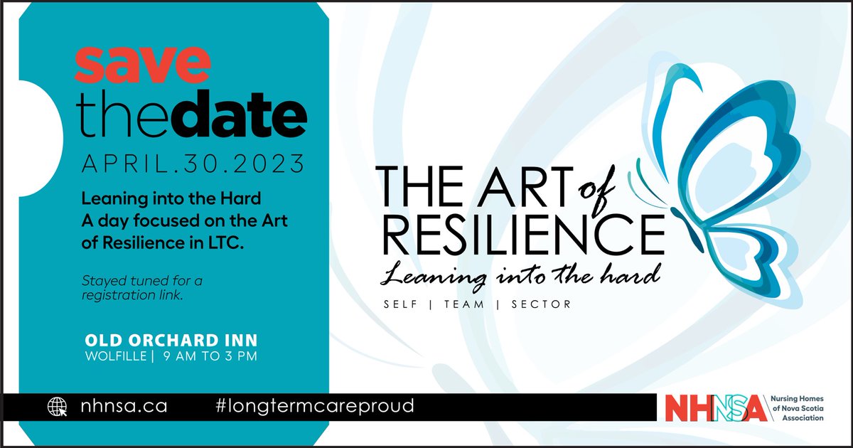 Save the date for our next The Art of Resilience session- support for you, your team &amp; a community of practice for our #LTC sector. <a href="/CALTC_CA/">Canadian Association for Long Term Care (CALTC)</a>