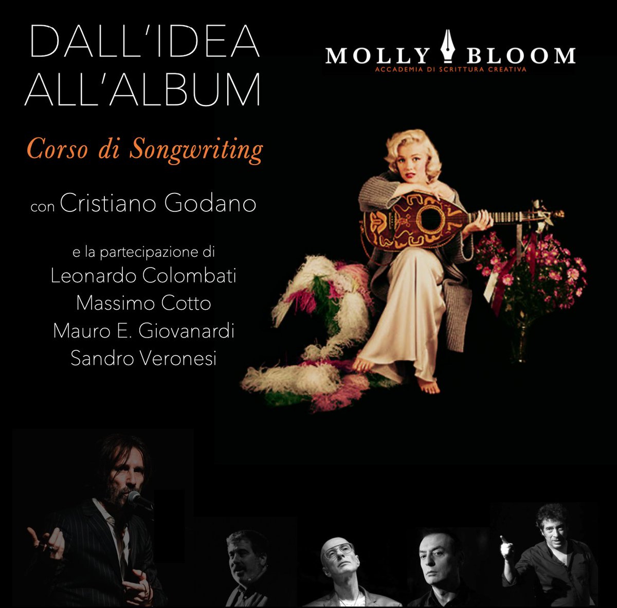 DALLIDEA ALL'ALBUM| Il nuovo Corso di Songwriting con #CristianoGodano dal 7/03 al 23/05 2023 
Fino a Domenica 12/02 iscrivendoti dalla pagina Instagram di <a href="/MollyBloomIT/">Accademia Molly Bloom</a> ricevi uno sconto del 30%

#MollyBloom #Songwriting #Scrittura