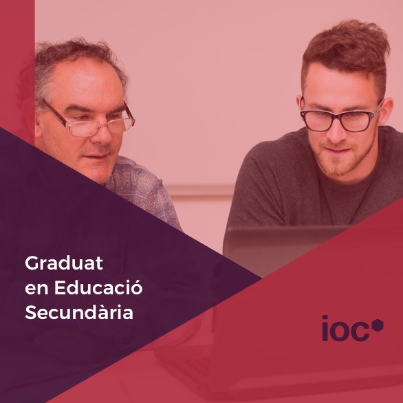 iocinstitut's tweet photo. Des d'avui i fins al dimecres 15 de febrer, s'obren les preinscripcions per cursar el Graduat en Educació Secundària (GES) a través de l'Institut Obert: https://t.co/rueHR3hOxT
El GES és la titulació bàsica que poden obtenir les persones majors de 18 anys i és equivalent a l'ESO. https://t.co/RaBb2fYz8k