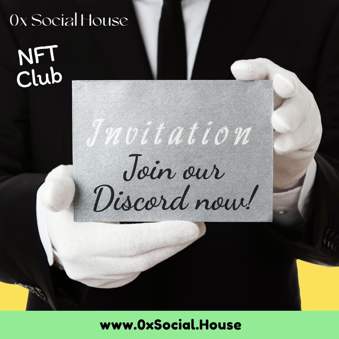 We're inviting you to join the elite, the upper crust: holding 12 #NFTs give you exclusive access &amp; #ReflectionRewards at 0x Social House!

Join the Web3 social scene today &amp; experience the perks.

Join our Discord today:
🔗 discord.com/invite/0xsocia…

#0xSocialHouse