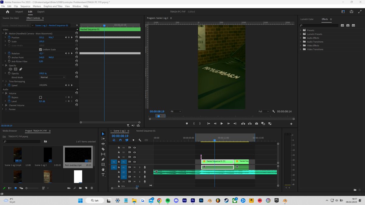 twicker159's tweet photo. @AdobeCare Here is the project after I left it opened for 10 minutes. The video turned green for some reason and the preview is frozen. This can't be a normal issue cause it's so weird. https://t.co/Nl6fPZodrK