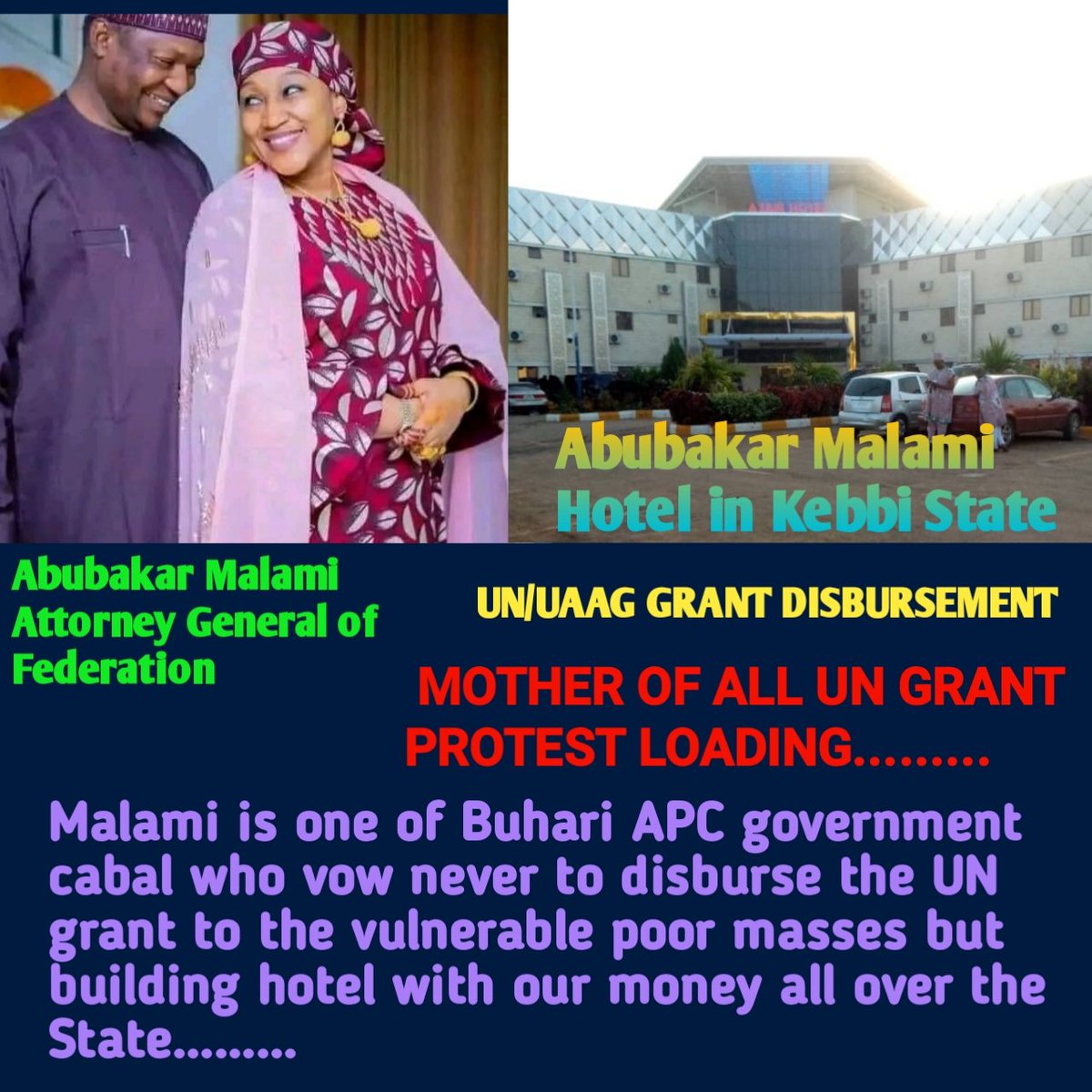 JacksonSoji's tweet photo. @MBuhari @UN @INTERPOL_HQ  @BBC  @IntlCrimCourt @Isha Yesufu @Google tell #AbubakarMalami, #SylvesterOkoliAbor, #YusufMagaji DG DSS to sign #UNgrant disbursement document and release to Ken Nwakanma for immediate disbursement NOW !
#DisburseUNgrantNow 
#GrantProtestNigeria https://t.co/8NwpjJZ409