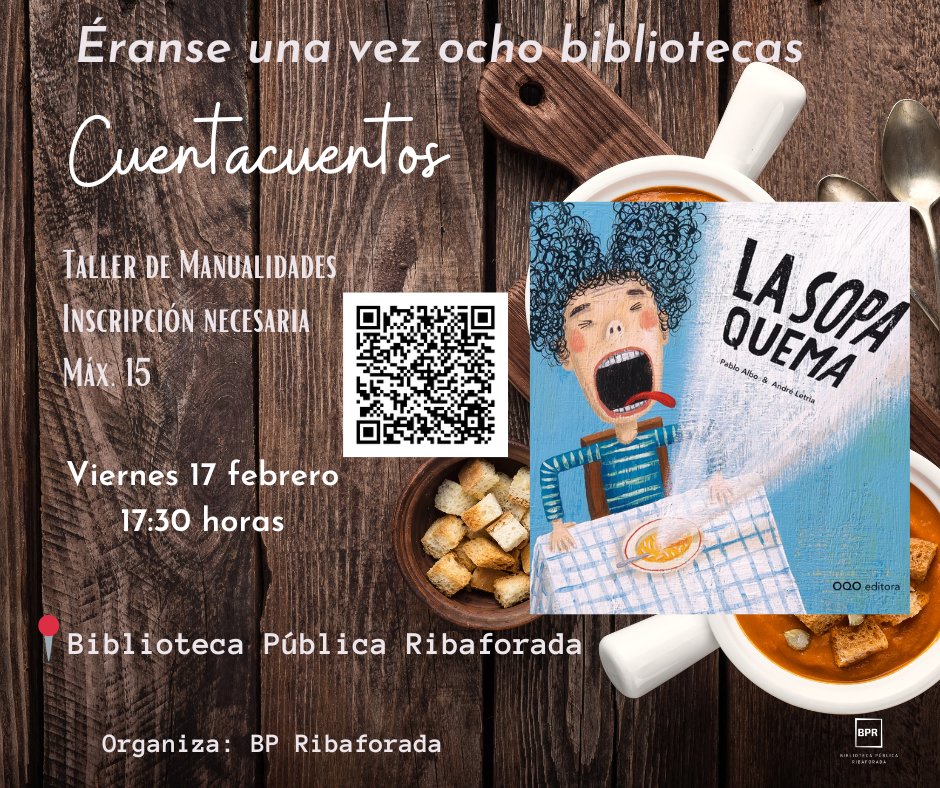 BRibaforada's tweet photo. Desde #BiblioCascante llega el 2ºcuento d #ÉranseUnaVez8Bibliotecas  #LaSopaQuema d @pabloalbo8  y #AndreLetria
#navarra #cuentacuentos #tallerescreativos #ribaforada #bibliotecaspúblicas 
@BiblioAblitas @BiblioAuzperri #BiblioTafalla @biblimendavia #BiblioSanAdrián @bibliron https://t.co/cjA232DmKF