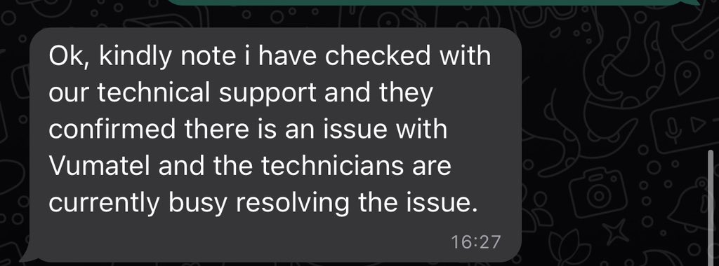 Andhra_ZA's tweet photo. @Sheldon1304 @supersonicfibre Usual story with SupersonicFibre, this is what they messaged me https://t.co/OQb81rrxiH