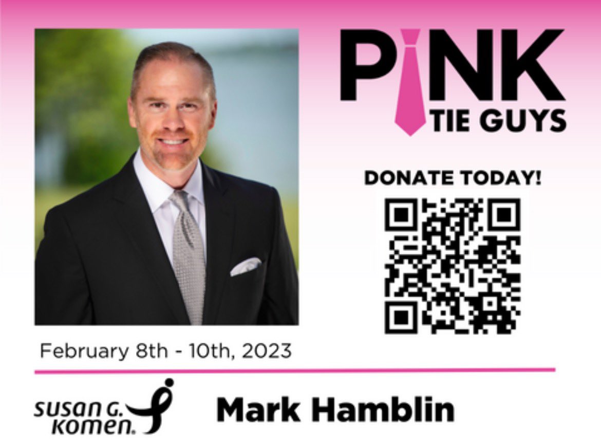 MarkHamblin01's tweet photo. Please see the link, read my brief story and join me in fighting Breast Cancer in support of Susan G. Komen.     Your donation is appreciated. https://t.co/zldnEwn8uB https://t.co/P5z4bT4hYl