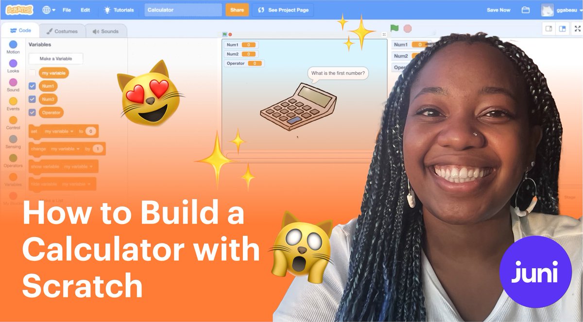 Wondering how to build a calculator in #Scratch? We've got you covered 👉 youtube.com/watch?v=2fGO2K…