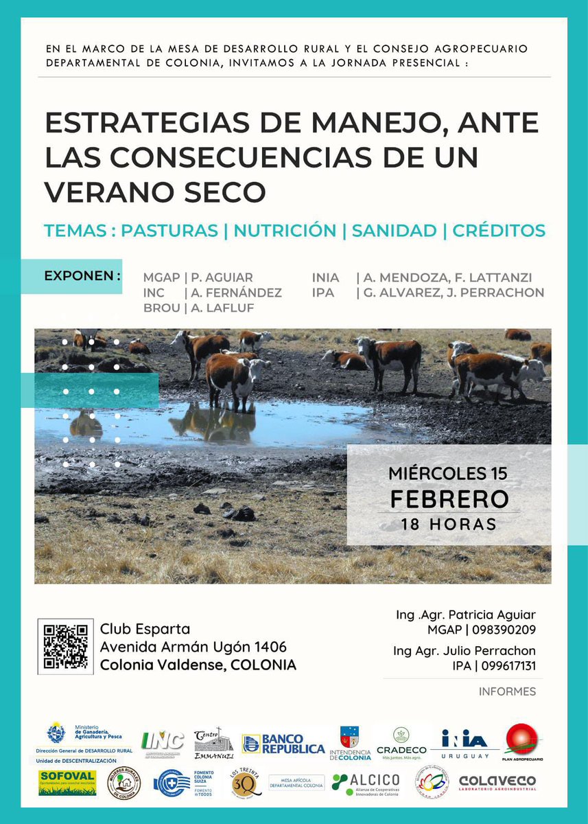 cradeco's tweet photo. ¿Qué estrategias y herramientas tenemos para enfrentar la situación crítica derivada del déficit hídrico? @cradeco invita el próximo miércoles 15 de febrero para hablar de pasturas, nutrición, sanidad y financiamiento.

#cradeco 
#MasJuntosMasAgro https://t.co/zgybiFiPwD